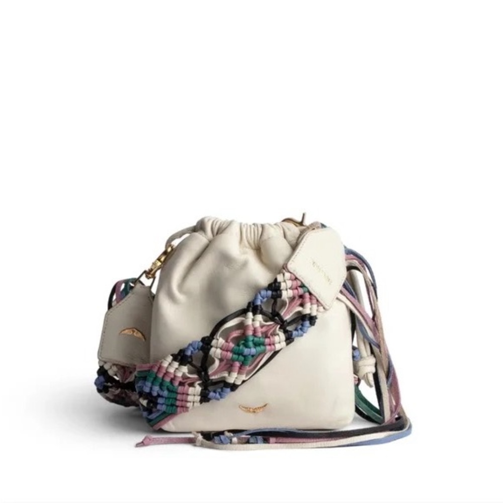 Brand new Zadig&Voltaire Rock To Go Leather bag with Macrame Strap